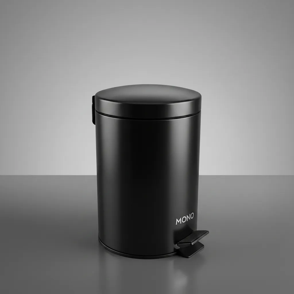 Stainless Steel Round Pedal Dustbin 3L with Polished Finish — DBN-1030 (image 1)