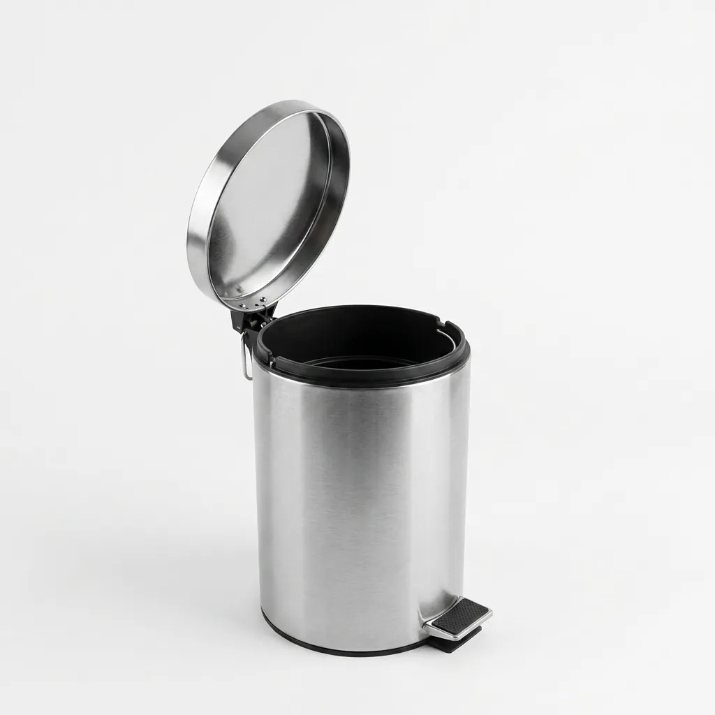 Stainless Steel Round Pedal Dustbin 5L with Polished Finish — DBN-1031 (image 3)