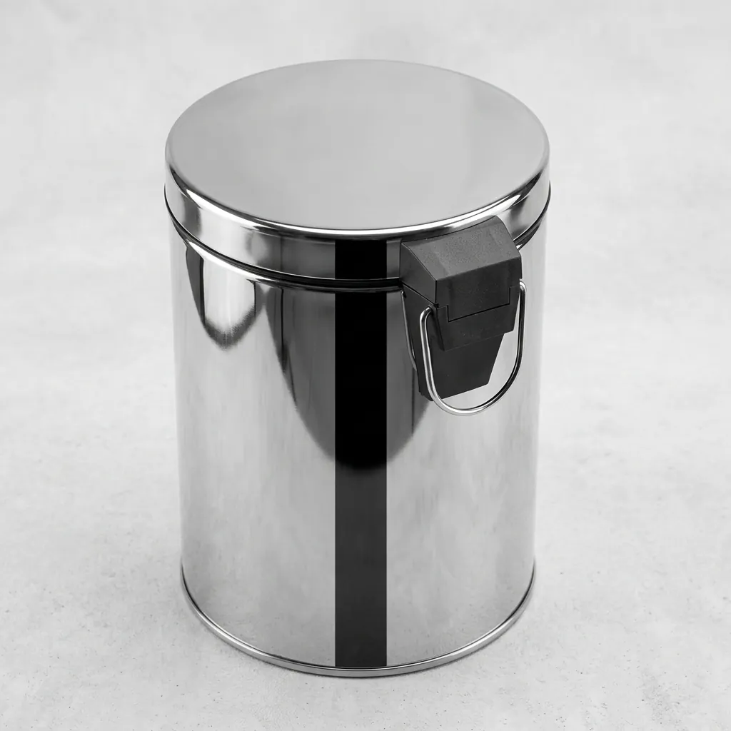 Stainless Steel Round Pedal Dustbin 12L with Polished Finish — DBN-1032 (image 6)