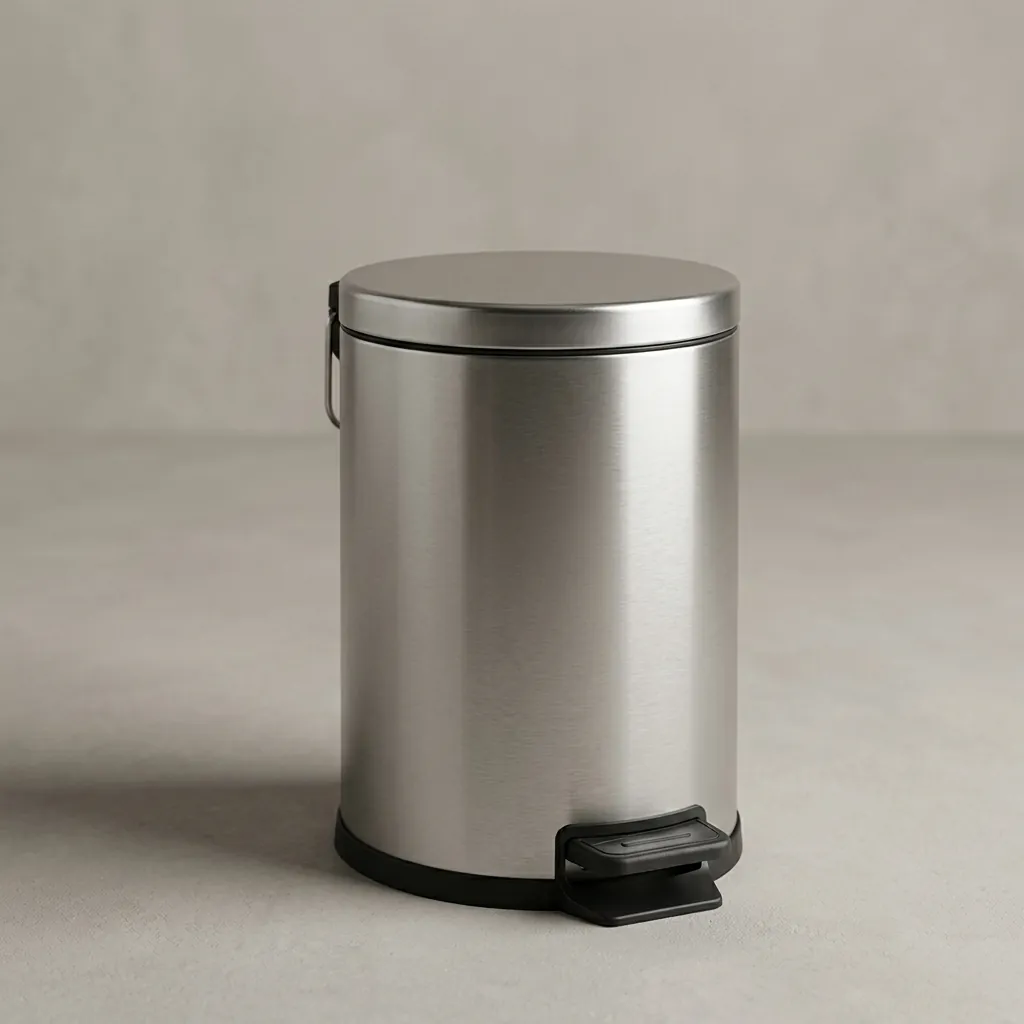 Stainless Steel Round Pedal Dustbin 7L with Fingerprint-Proof — DBN-1033 (image 3)