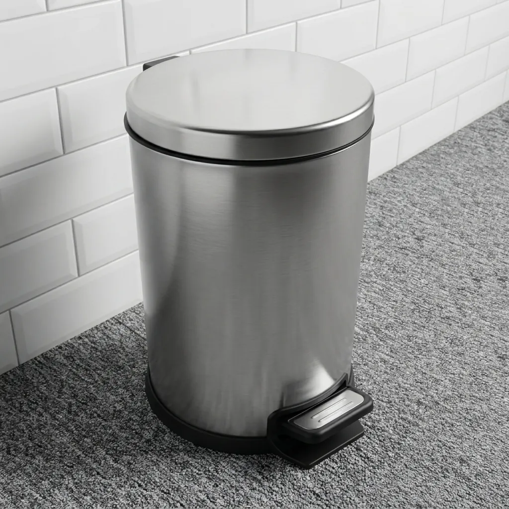 Stainless Steel Round Pedal Dustbin 10L with Fingerprint-Proof — DBN-1035 (image 2)