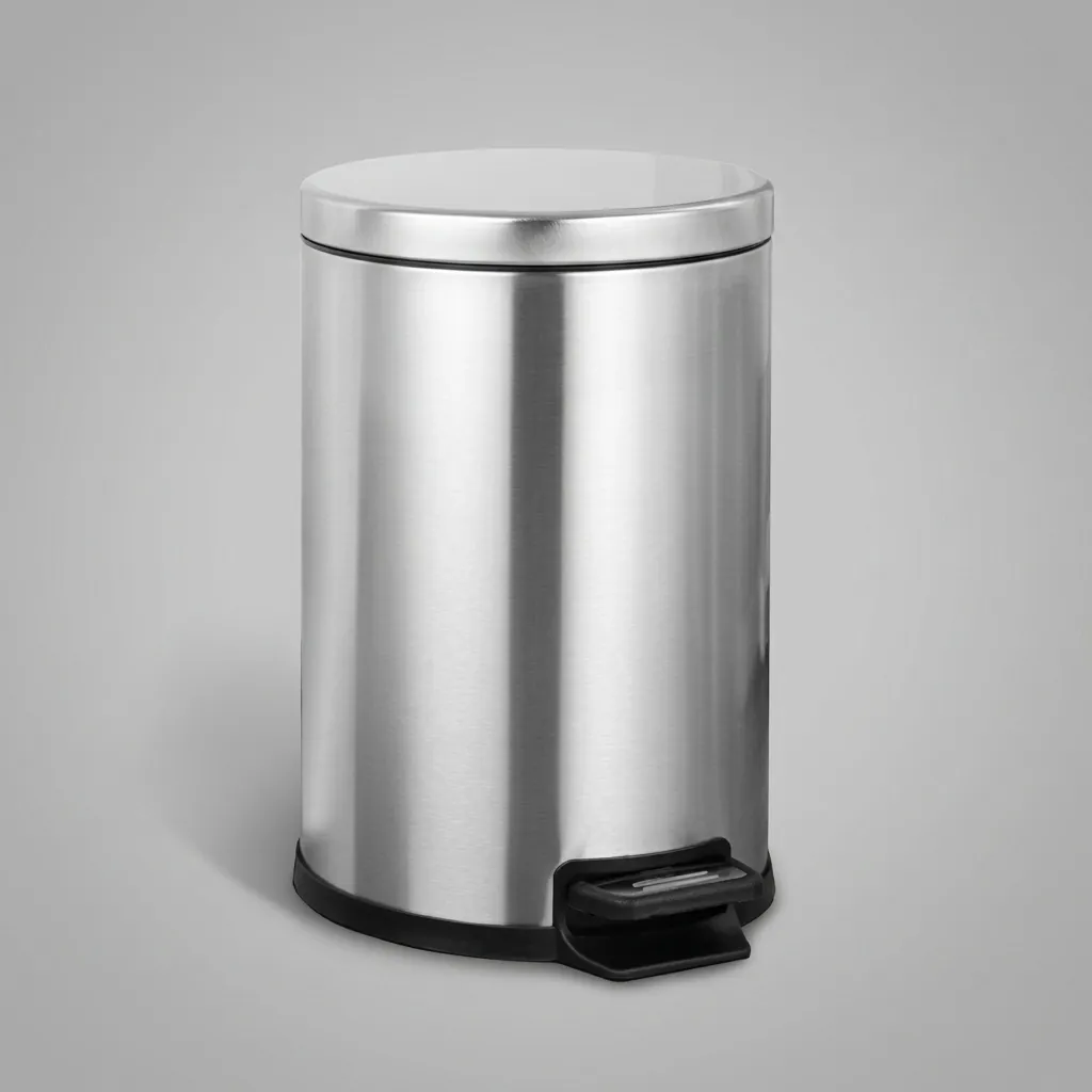 Stainless Steel Round Pedal Dustbin 10L with Fingerprint-Proof — DBN-1035 (image 3)