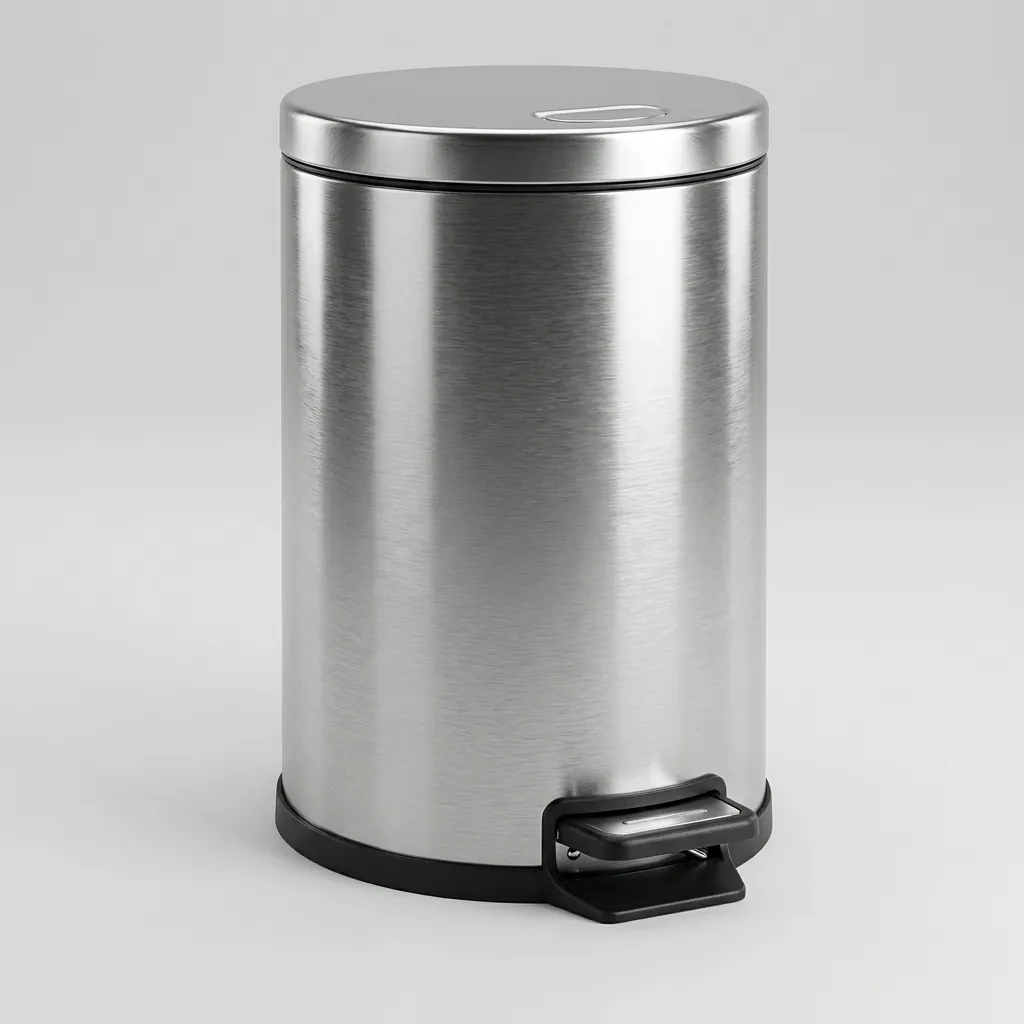 Stainless Steel Round Pedal Dustbin 12L with Fingerprint-Proof — DBN-1036 (image 2)