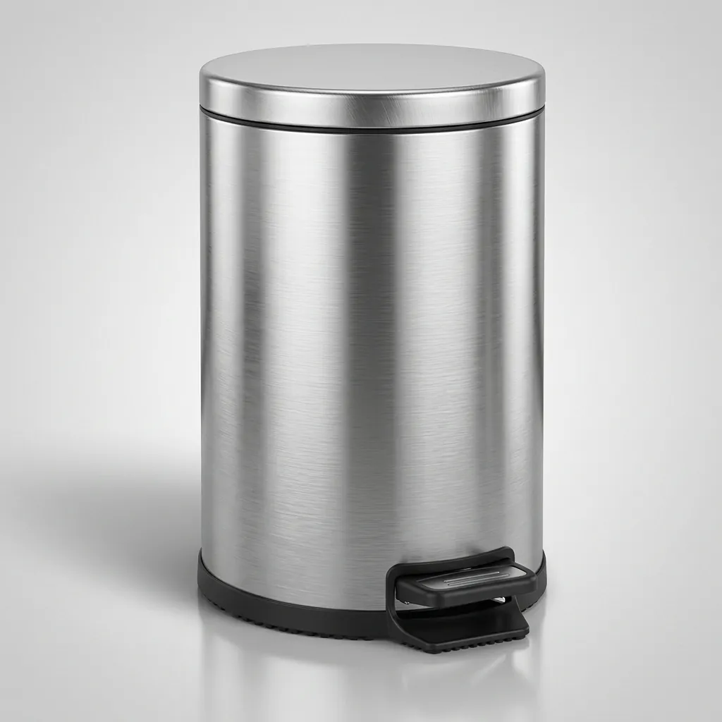 Stainless Steel Round Pedal Dustbin 12L with Fingerprint-Proof — DBN-1036 (image 4)