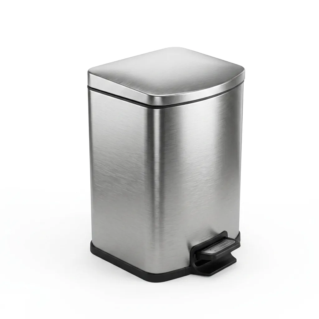 Stainless Steel Square Pedal Dustbin 7L — DBN-1037 (image 2)