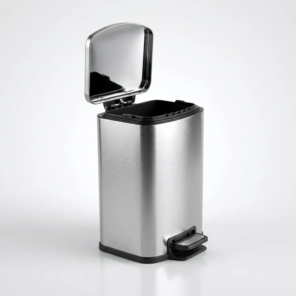 Stainless Steel Square Pedal Dustbin 7L — DBN-1037 (image 7)