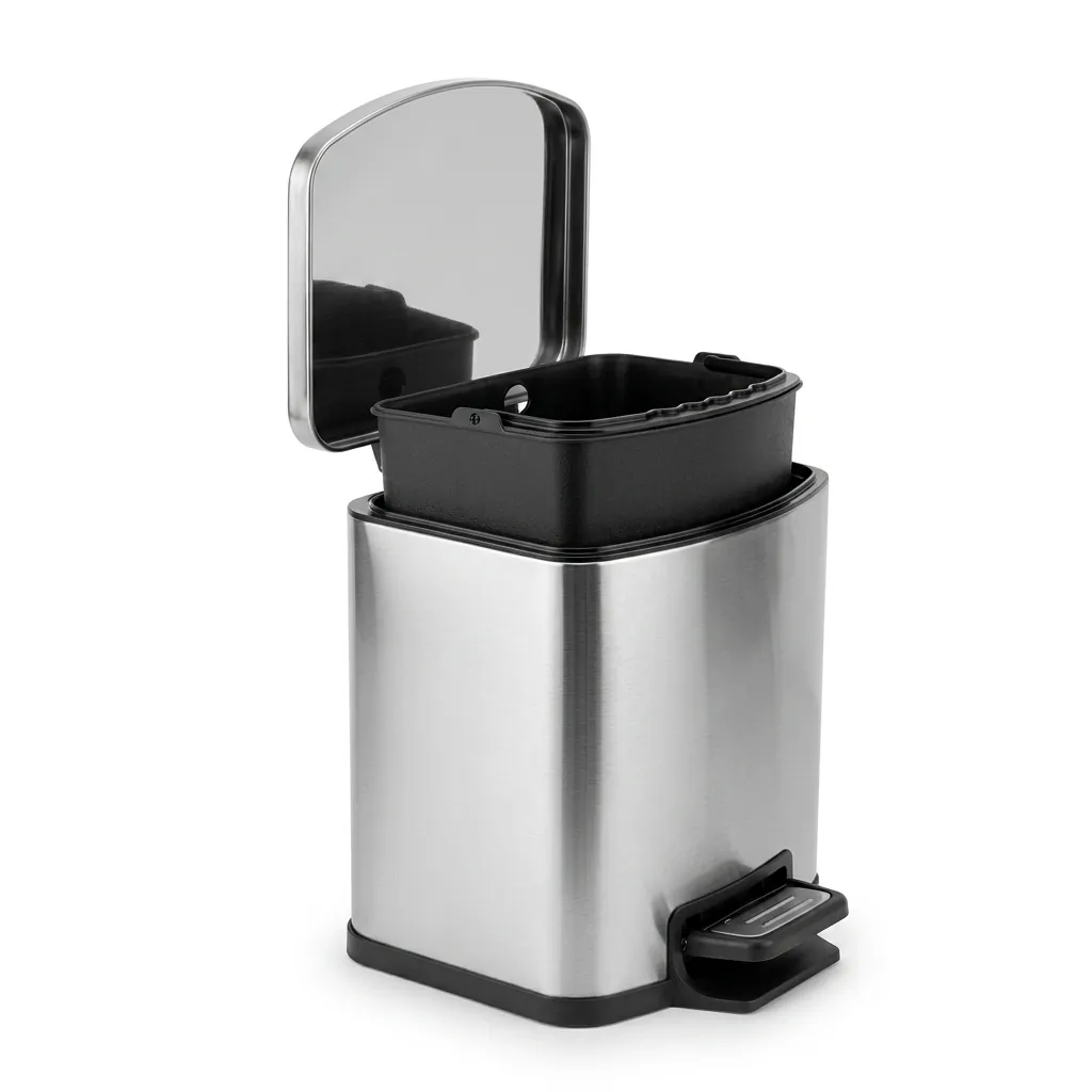 Stainless Steel Pedal Dustbin 9L with Anti-Slip — DBN-1038 (image 7)