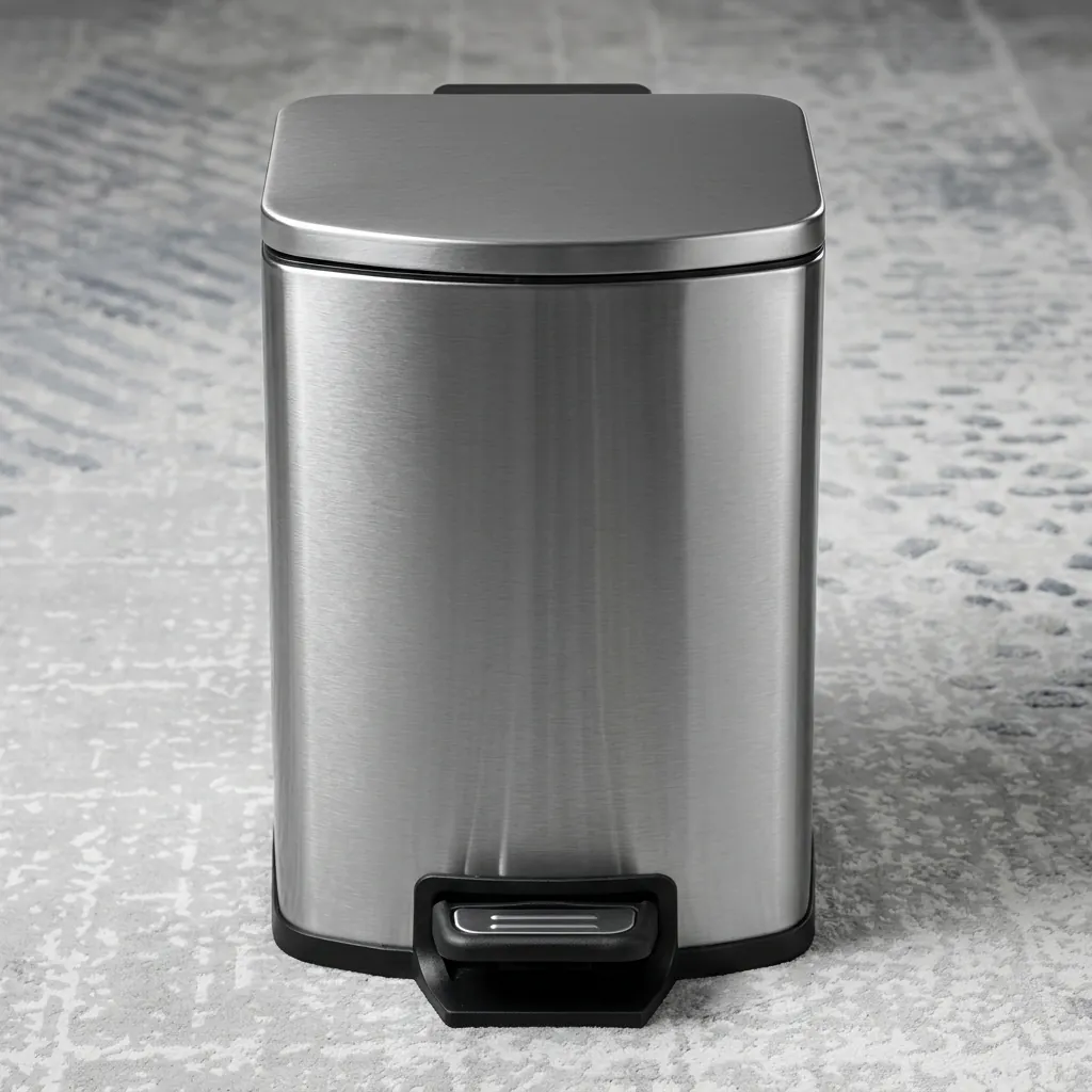 Stainless Steel Square Pedal Dustbin 12L — DBN-1039 (image 4)