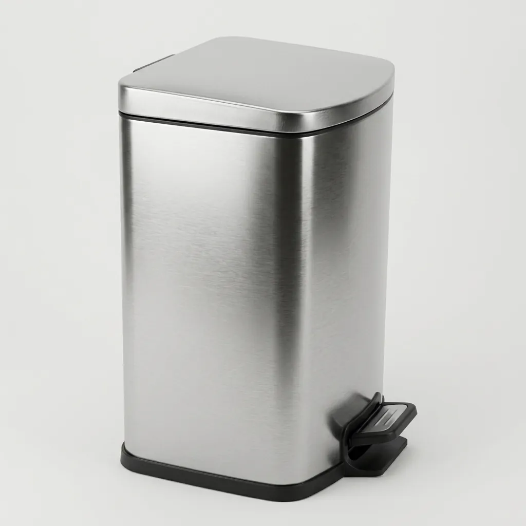 Stainless Steel Square Pedal Dustbin 12L — DBN-1039 (image 9)