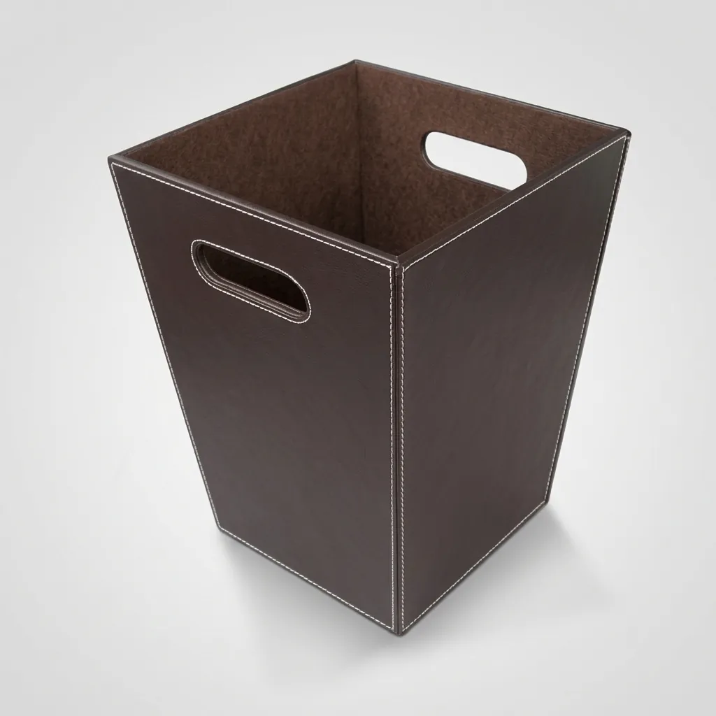 Open Top Pu Leather Waste Basket — DBN-1047 (image 5)