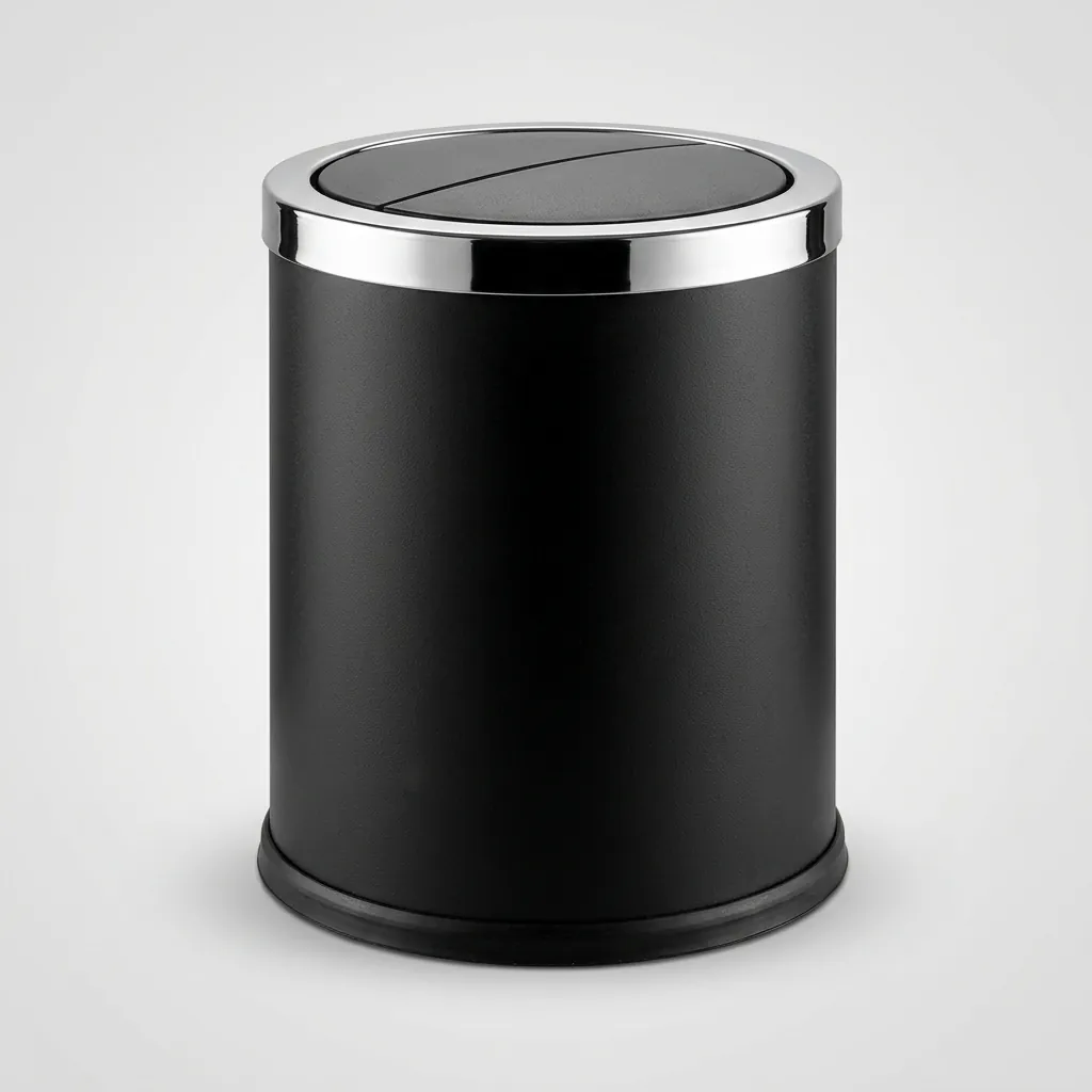 Stainless Steel Round Swing-Lid Dustbin 10L — DBN-1048 (image 4)