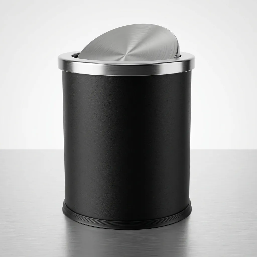 Stainless Steel Round Swing-Lid Dustbin 10L — DBN-1048 (image 5)