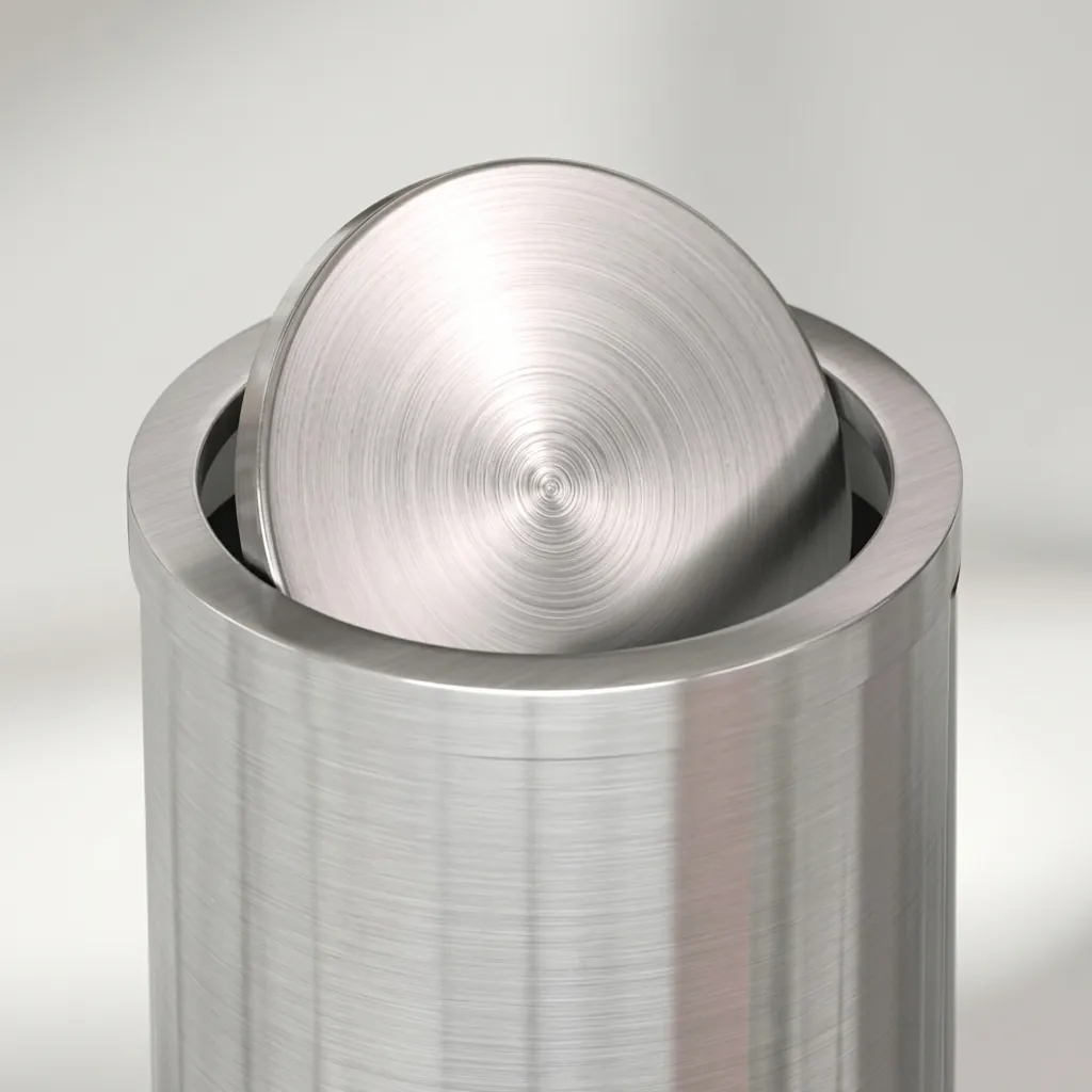 Stainless Steel Round Swing-Lid Dustbin 10L with Matte Finish — DBN-1049 (image 5)