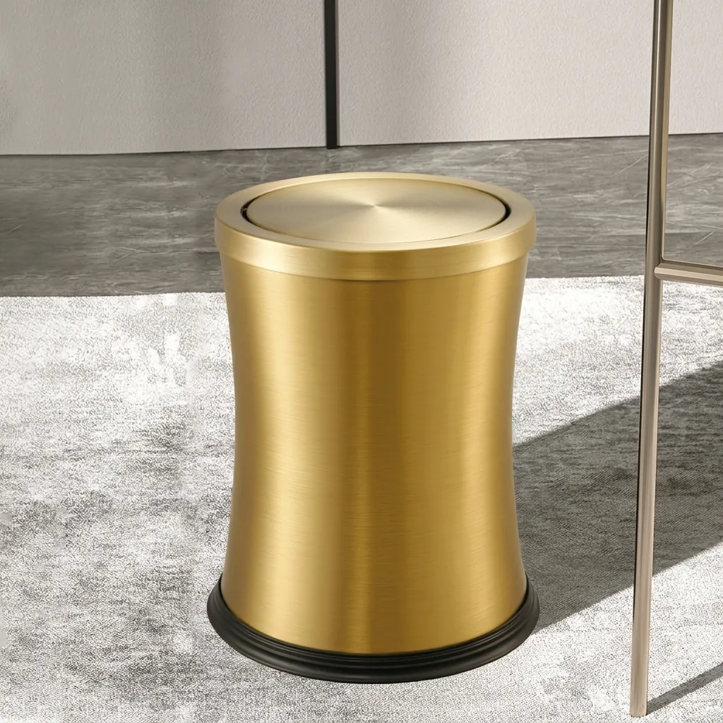 Stainless Steel Round Swing-Lid Dustbin 5L [1050] — DBN-1050 (image 4)