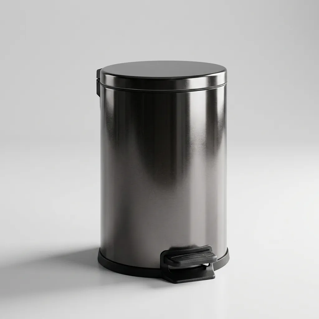 Stainless Steel Round Pedal Dustbin 5L with Non-Slip Base [1053] — DBN-1053 (image 3)