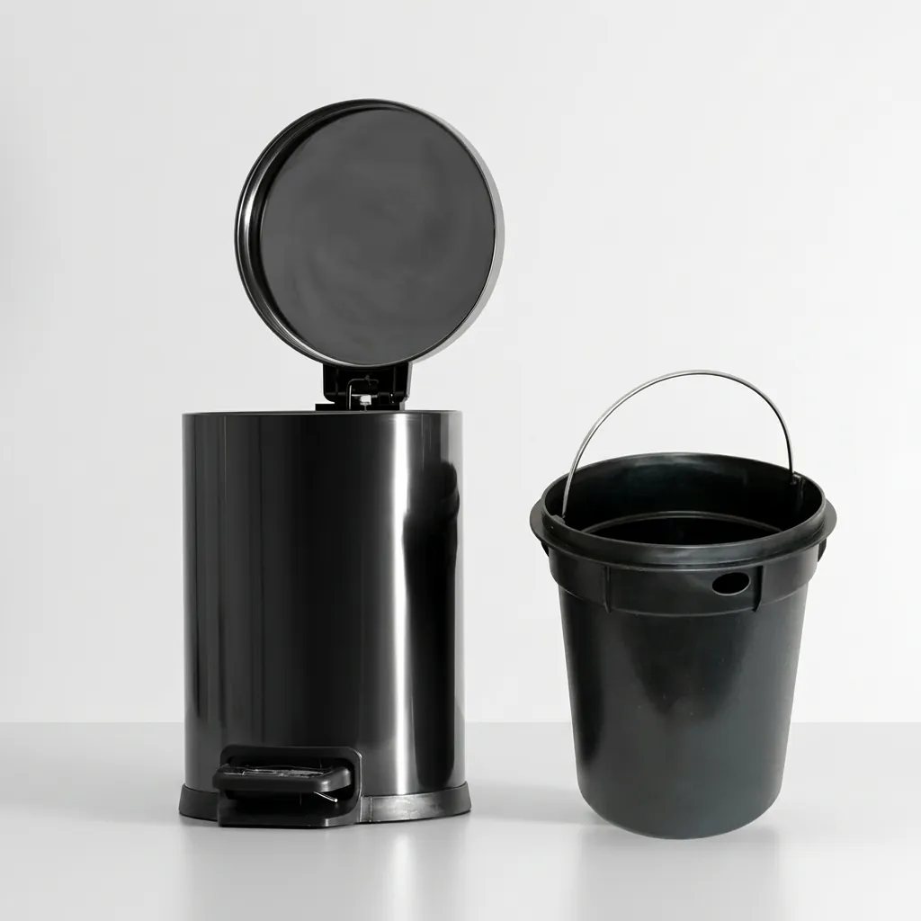 Stainless Steel Round Pedal Dustbin 5L with Non-Slip Base [1053] — DBN-1053 (image 7)