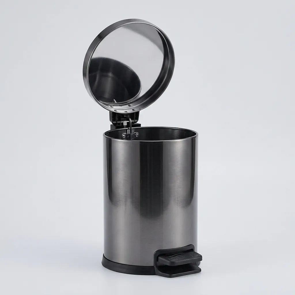 Stainless Steel Round Pedal Dustbin 5L with Non-Slip Base [1053] — DBN-1053 (image 8)
