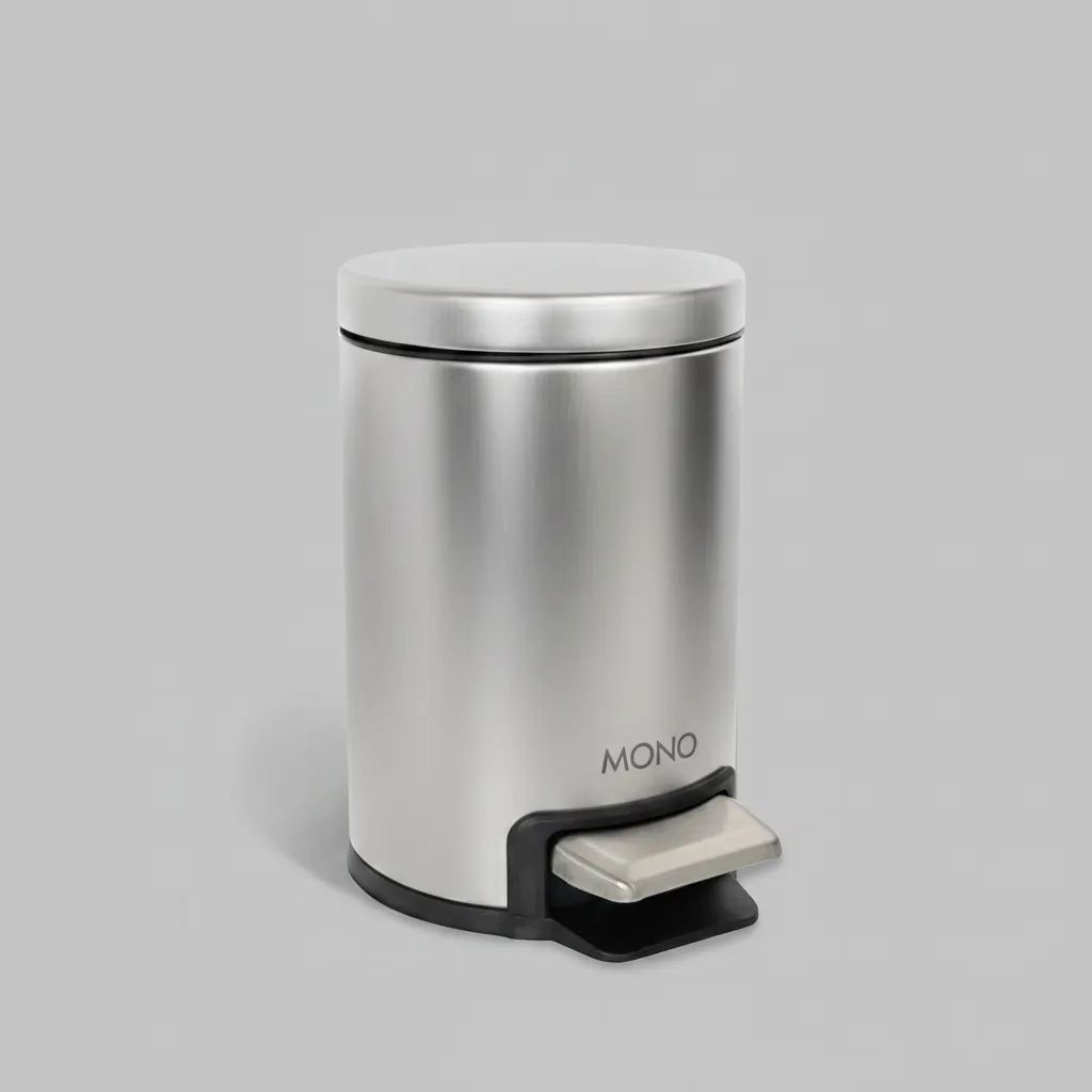 Stainless Steel Round Pedal Dustbin 5L with Non-Slip Base [1054] — DBN-1054 (image 1)