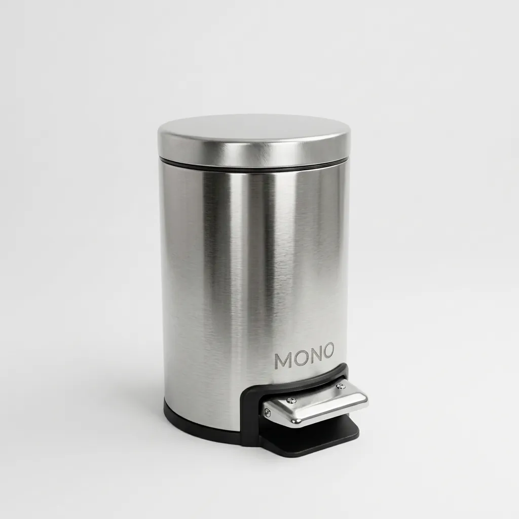 Stainless Steel Round Pedal Dustbin 5L with Non-Slip Base [1055] — DBN-1055 (image 1)