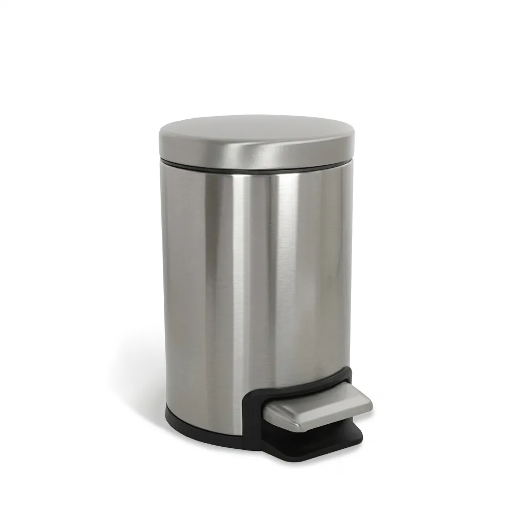 Stainless Steel Round Pedal Dustbin 5L with Non-Slip Base [1055] — DBN-1055 (image 2)