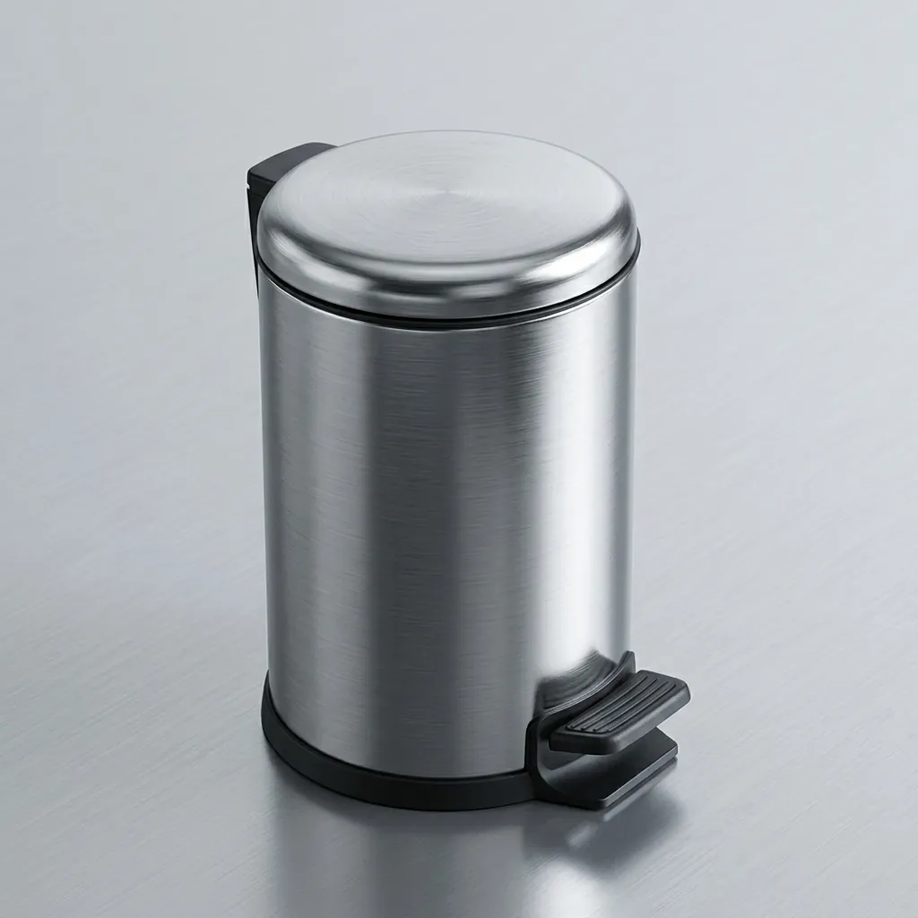 Stainless Steel Round Pedal Dustbin 10L with Non-Slip Base — DBN-1057 (image 2)