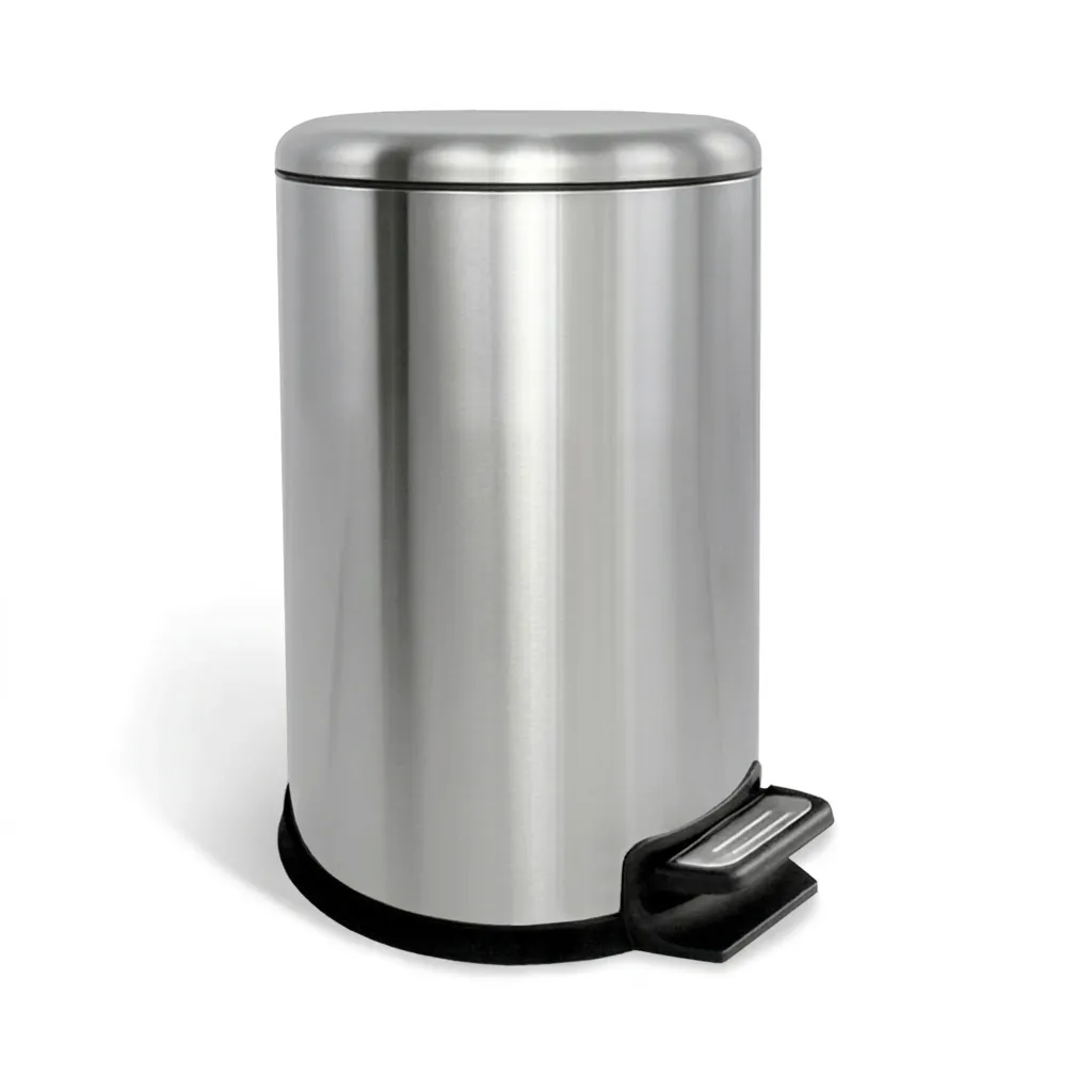Stainless Steel Round Pedal Dustbin 10L with Non-Slip Base — DBN-1057 (image 4)