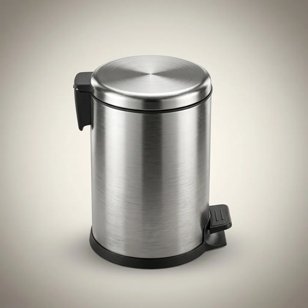 Stainless Steel Round Pedal Dustbin 8L with Non-Slip Base — DBN-1058 (image 2)