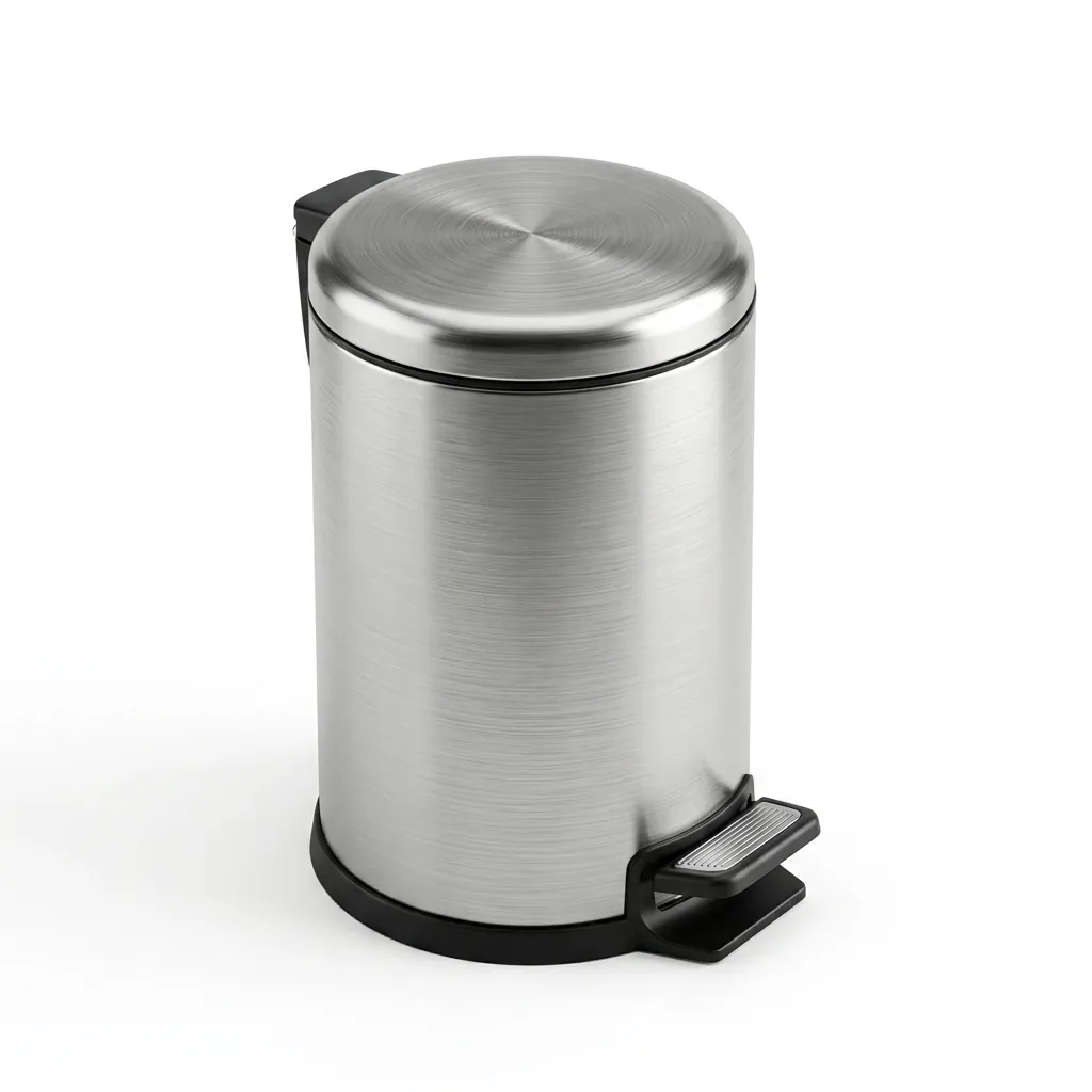 Stainless Steel Round Pedal Dustbin 7L with Non-Slip Base — DBN-1059 (image 2)