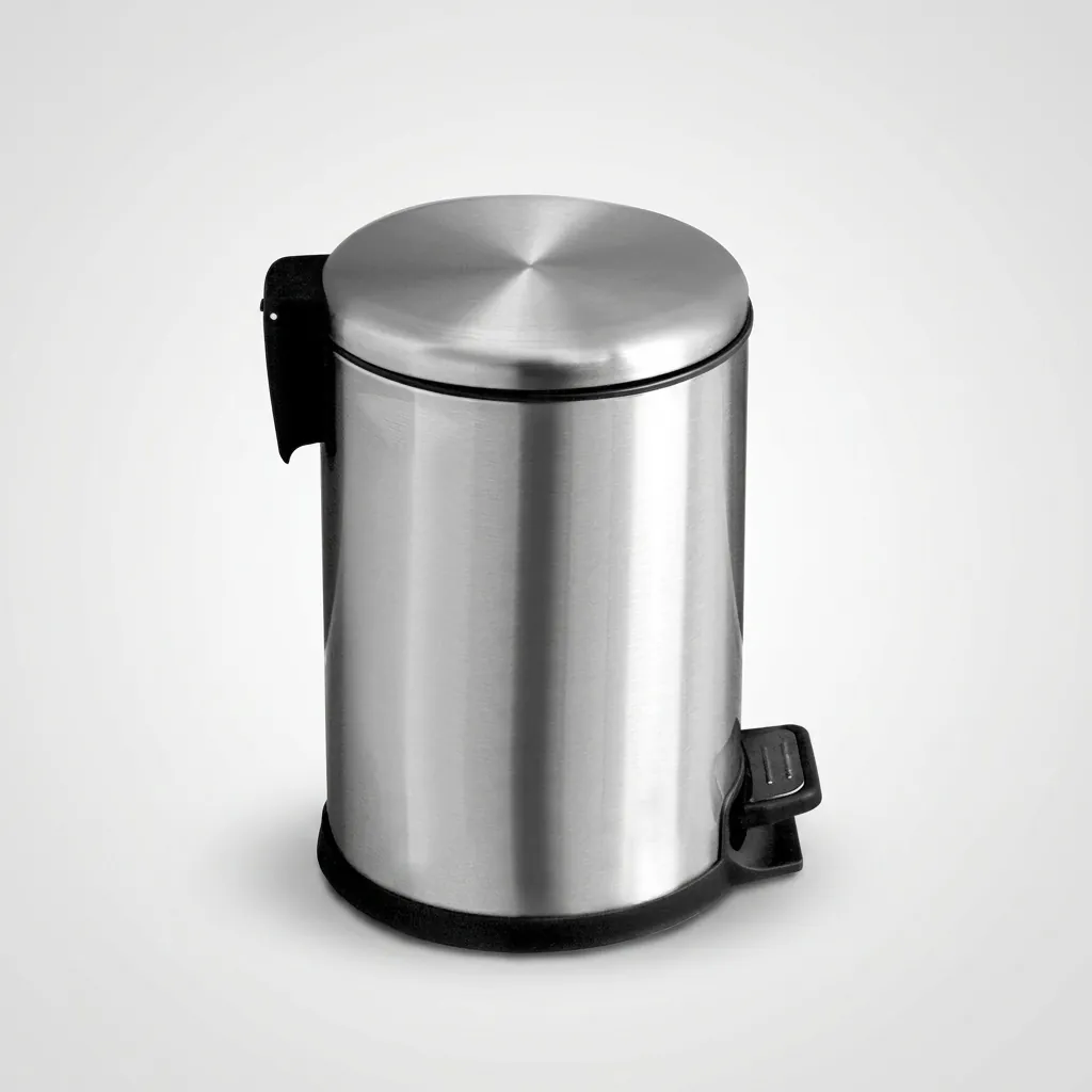 Stainless Steel Round Pedal Dustbin 7L with Non-Slip Base — DBN-1059 (image 3)