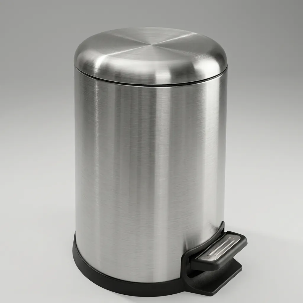 Stainless Steel Round Pedal Dustbin 7L with Non-Slip Base — DBN-1059 (image 4)
