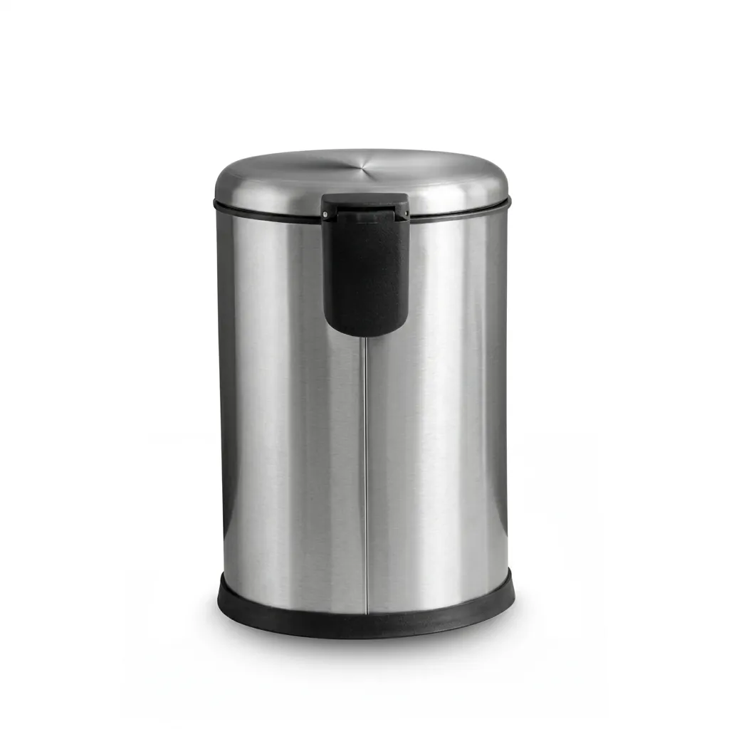 Stainless Steel Round Pedal Dustbin 7L with Non-Slip Base — DBN-1059 (image 7)