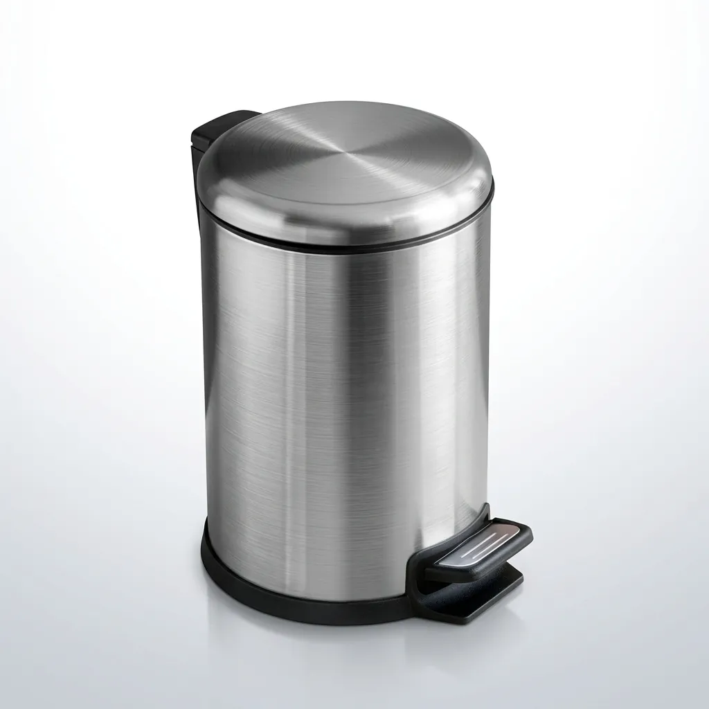 Stainless Steel Round Pedal Dustbin 5L with Non-Slip Base [1060] — DBN-1060 (image 2)