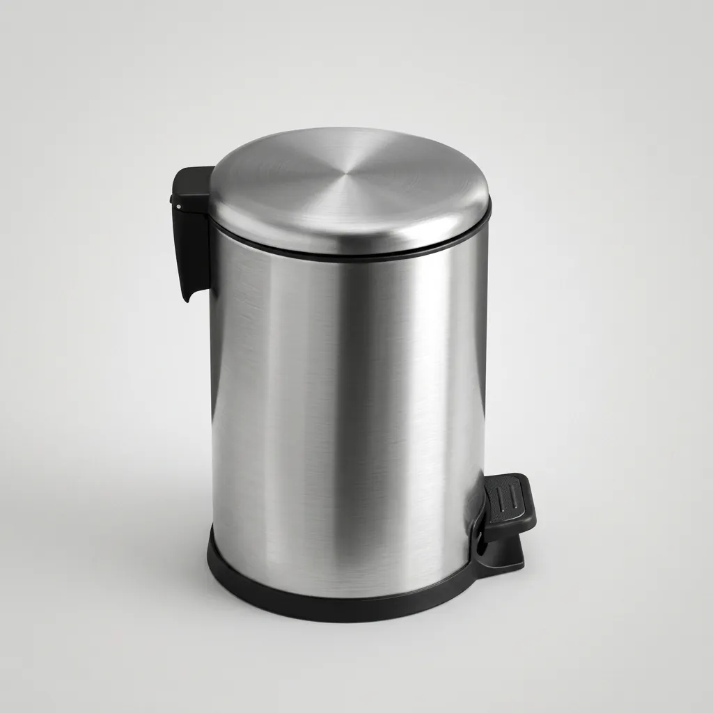 Stainless Steel Round Pedal Dustbin 5L with Non-Slip Base [1060] — DBN-1060 (image 3)