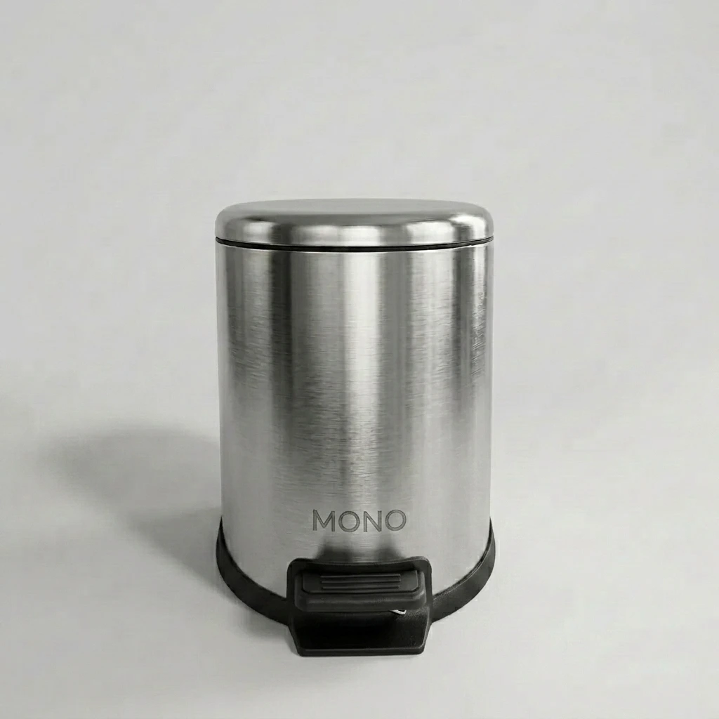 Stainless Steel Round Pedal Dustbin 5L with Non-Slip Base [1060] — DBN-1060 (image 1)