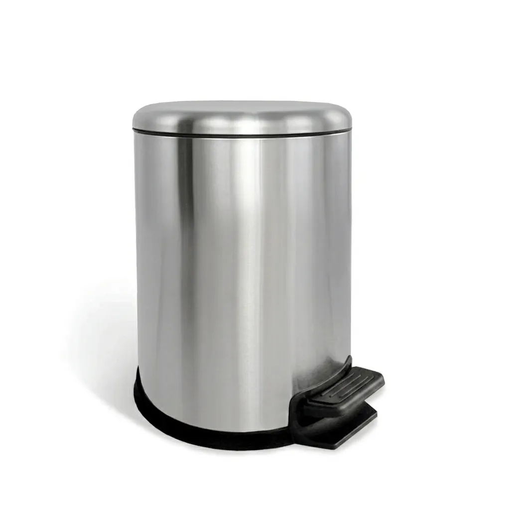 Stainless Steel Round Pedal Dustbin 5L with Non-Slip Base [1060] — DBN-1060 (image 5)