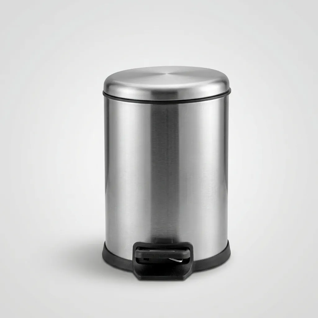 Stainless Steel Round Pedal Dustbin 5L with Non-Slip Base [1060] — DBN-1060 (image 8)