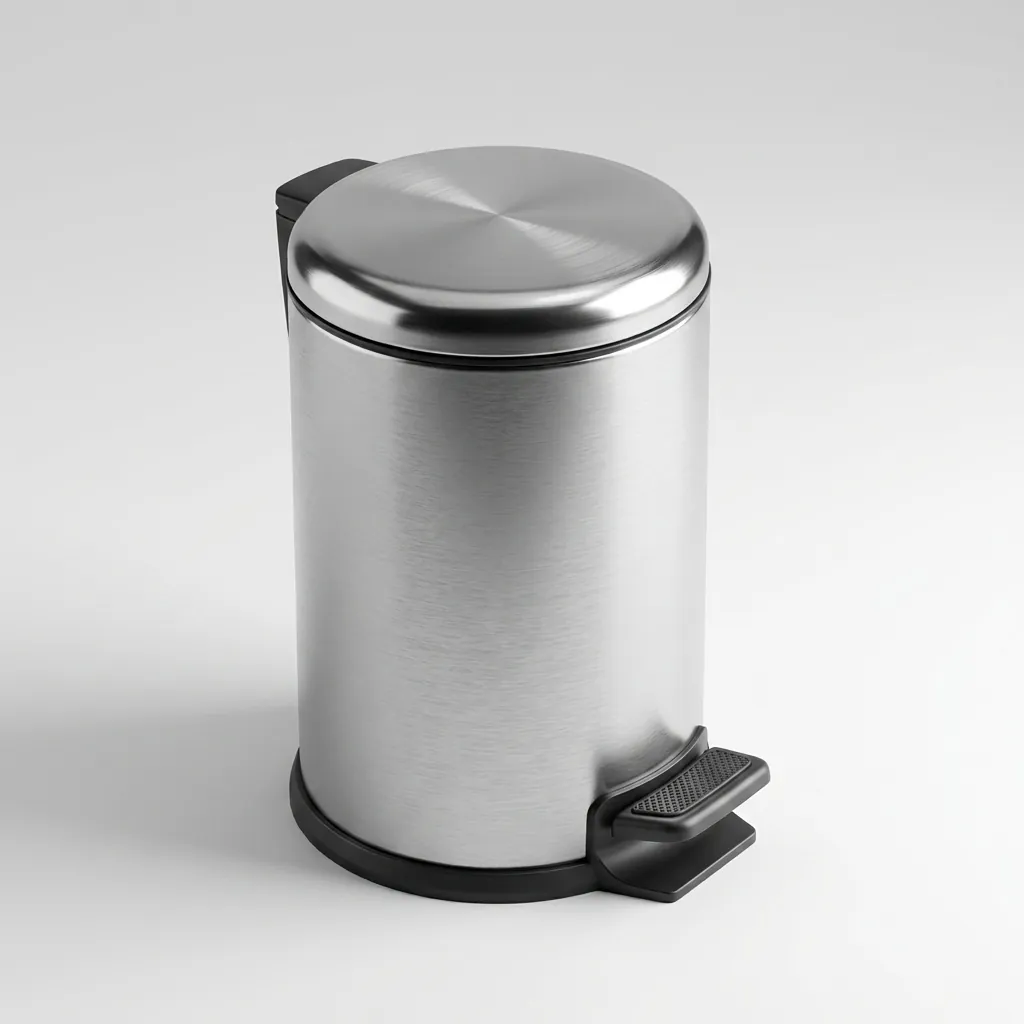 Stainless Steel Round Pedal Dustbin 3L with Soft-Close Lid — DBN-1061 (image 2)