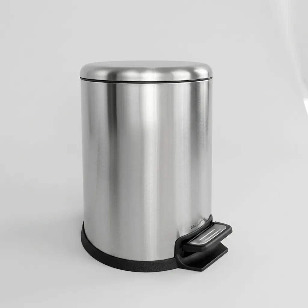 Stainless Steel Round Pedal Dustbin 3L with Soft-Close Lid — DBN-1061 (image 5)