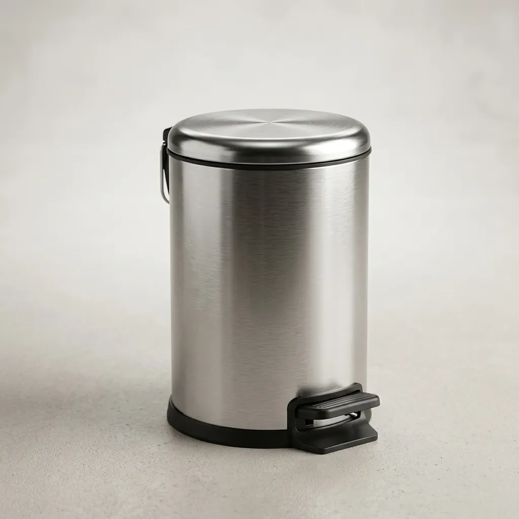 Stainless Steel Round Pedal Dustbin 3L with Soft-Close Lid — DBN-1061 (image 8)