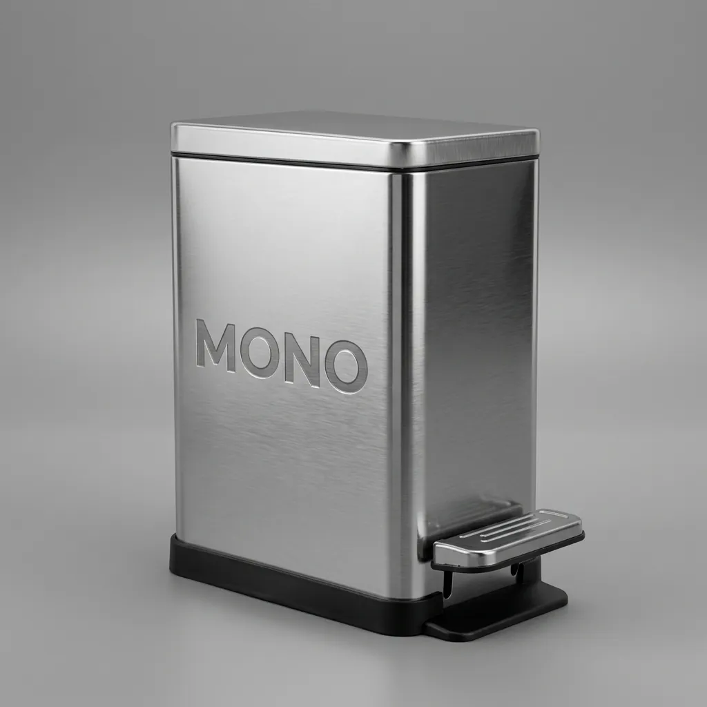 Stainless Steel Pedal Dustbin 15L with Anti-Slip — DBN-1063 (image 1)