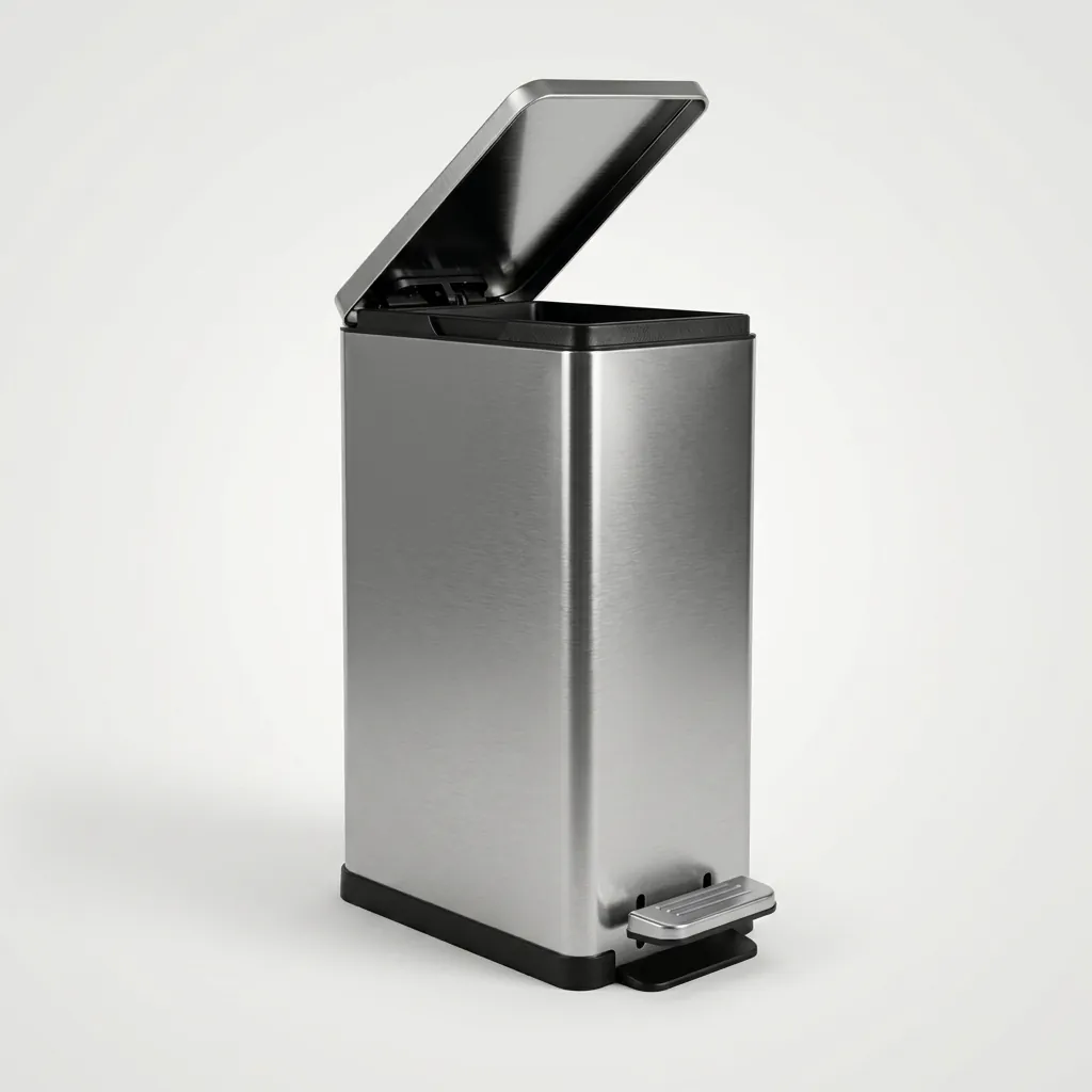 Stainless Steel Pedal Dustbin 15L with Anti-Slip — DBN-1063 (image 3)