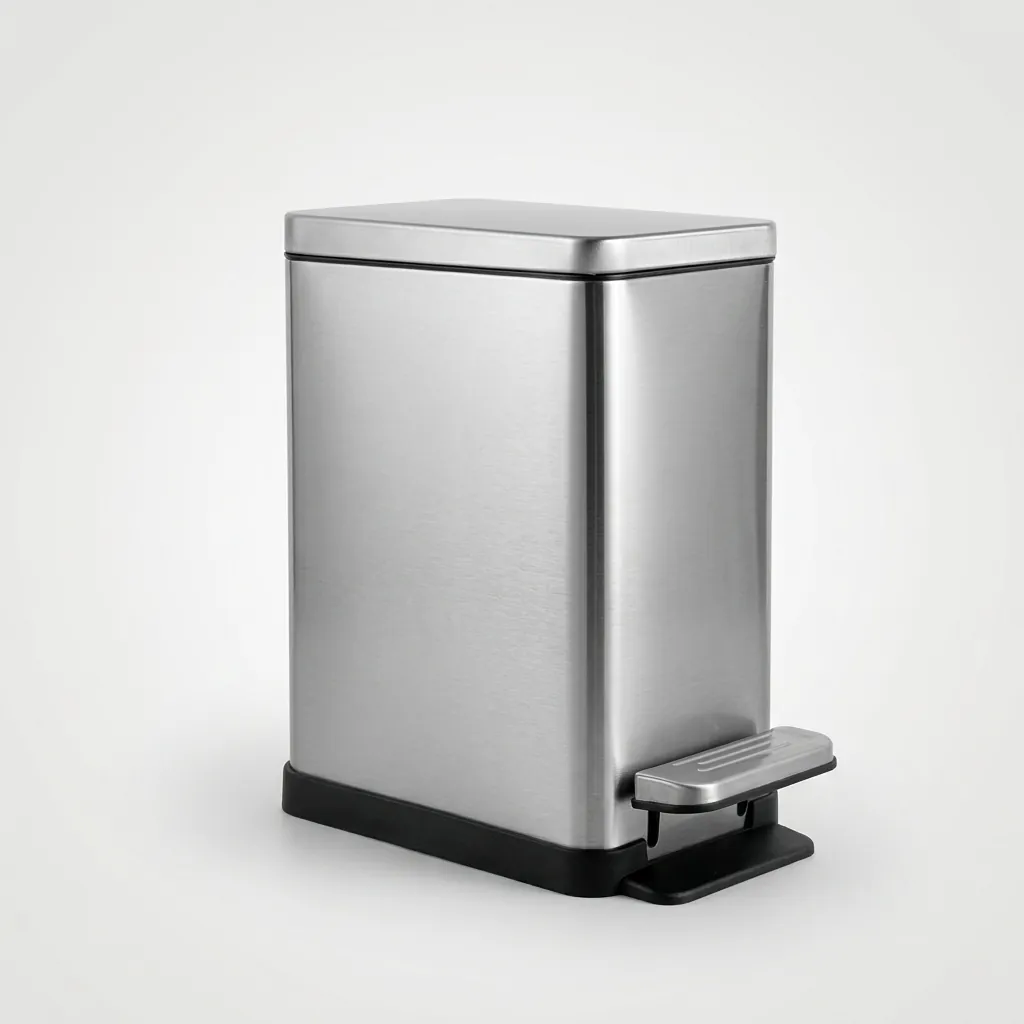 Stainless Steel Rectangle Pedal Dustbin 10L — DBN-1064 (image 3)