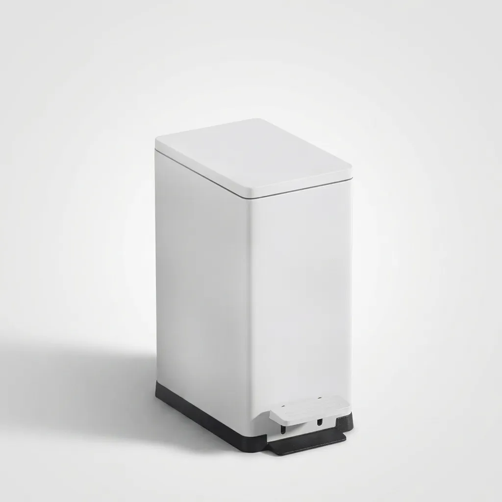 Stainless Steel Rectangle Pedal Dustbin 7L with Non-Slip Base [1066] — DBN-1066 (image 3)