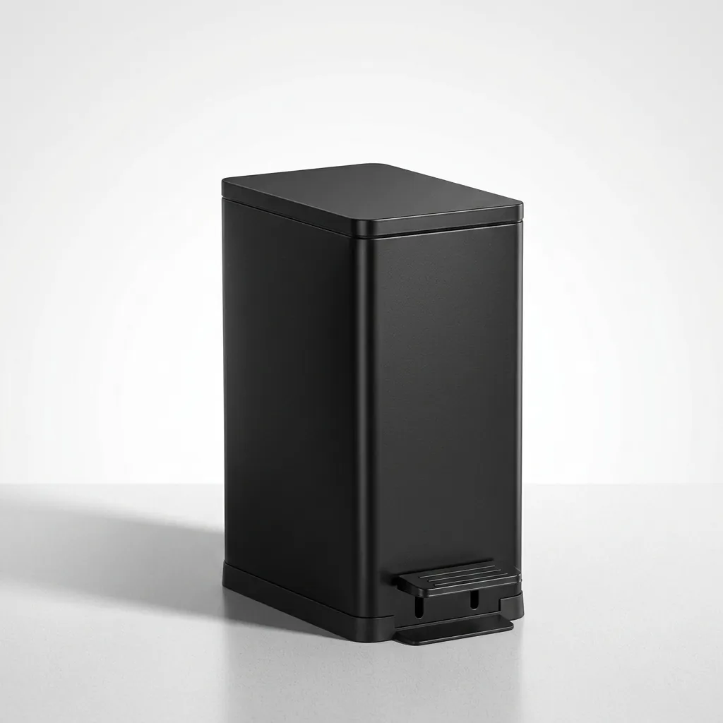 Stainless Steel Rectangle Pedal Dustbin 7L with Non-Slip Base [1067] — DBN-1067 (image 3)
