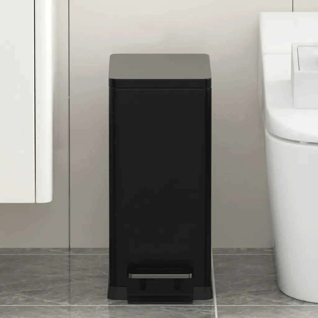 Stainless Steel Rectangle Pedal Dustbin 7L with Non-Slip Base [1067] — DBN-1067 (image 5)