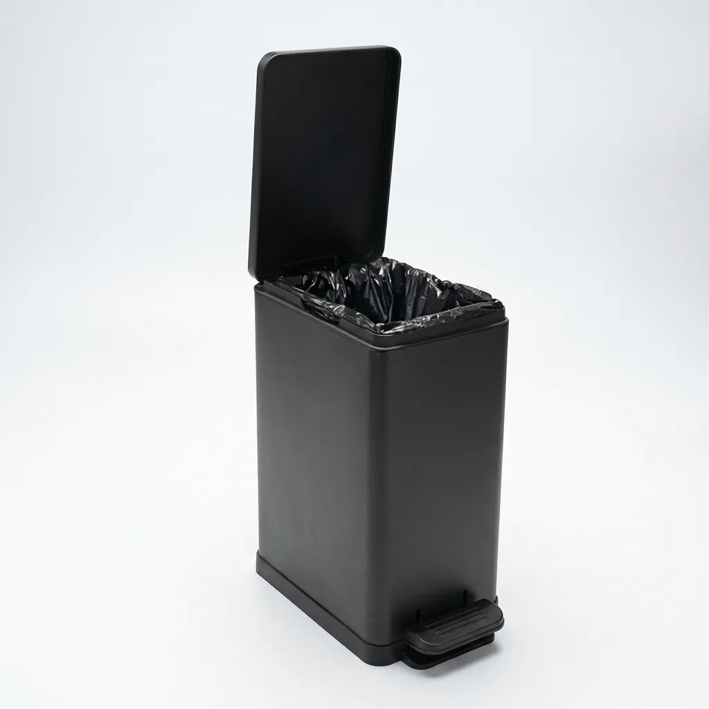 Stainless Steel Rectangle Pedal Dustbin 7L with Non-Slip Base [1067] — DBN-1067 (image 6)