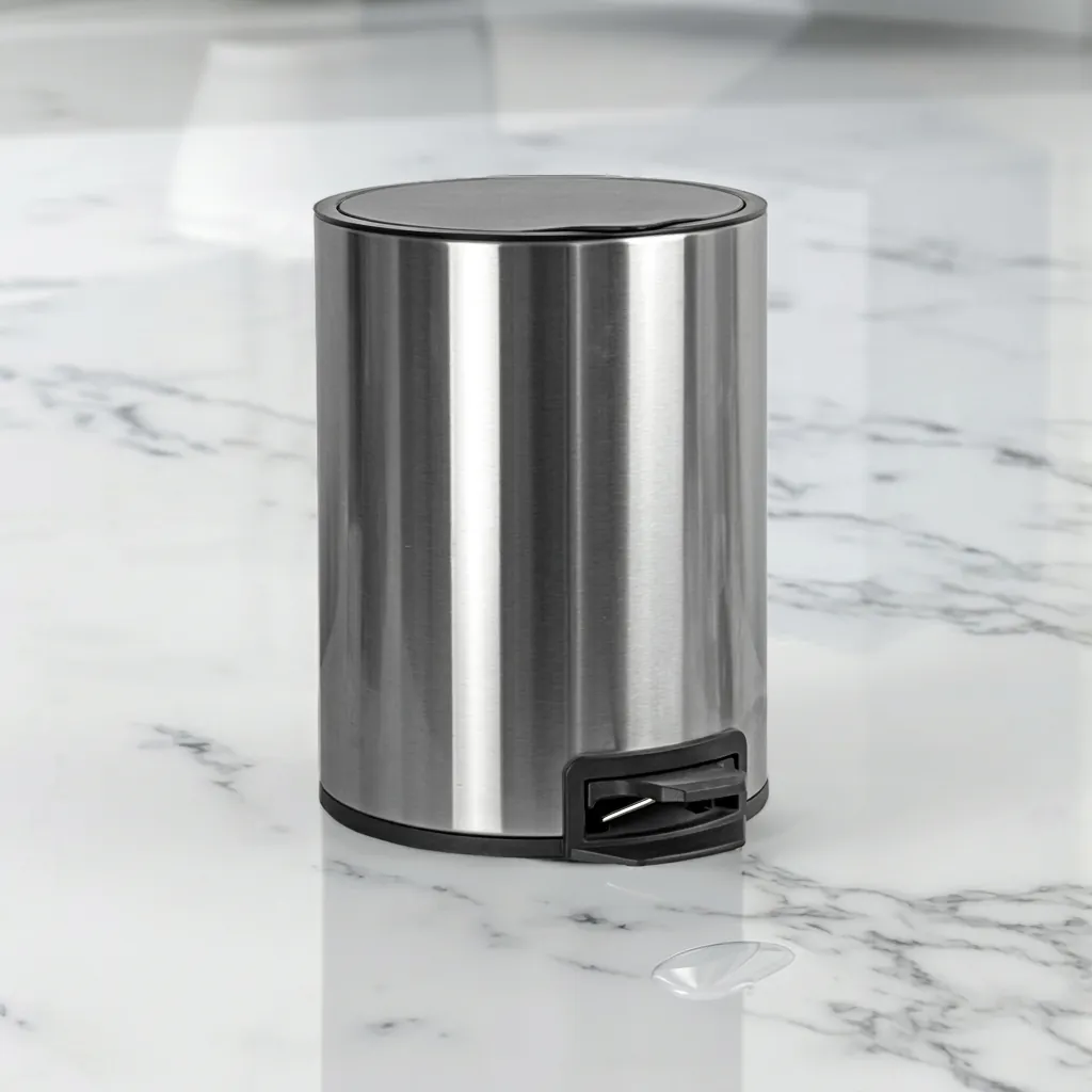 Stainless Steel Round Pedal Dustbin 5L with Non-Slip Base [1069] — DBN-1069 (image 3)