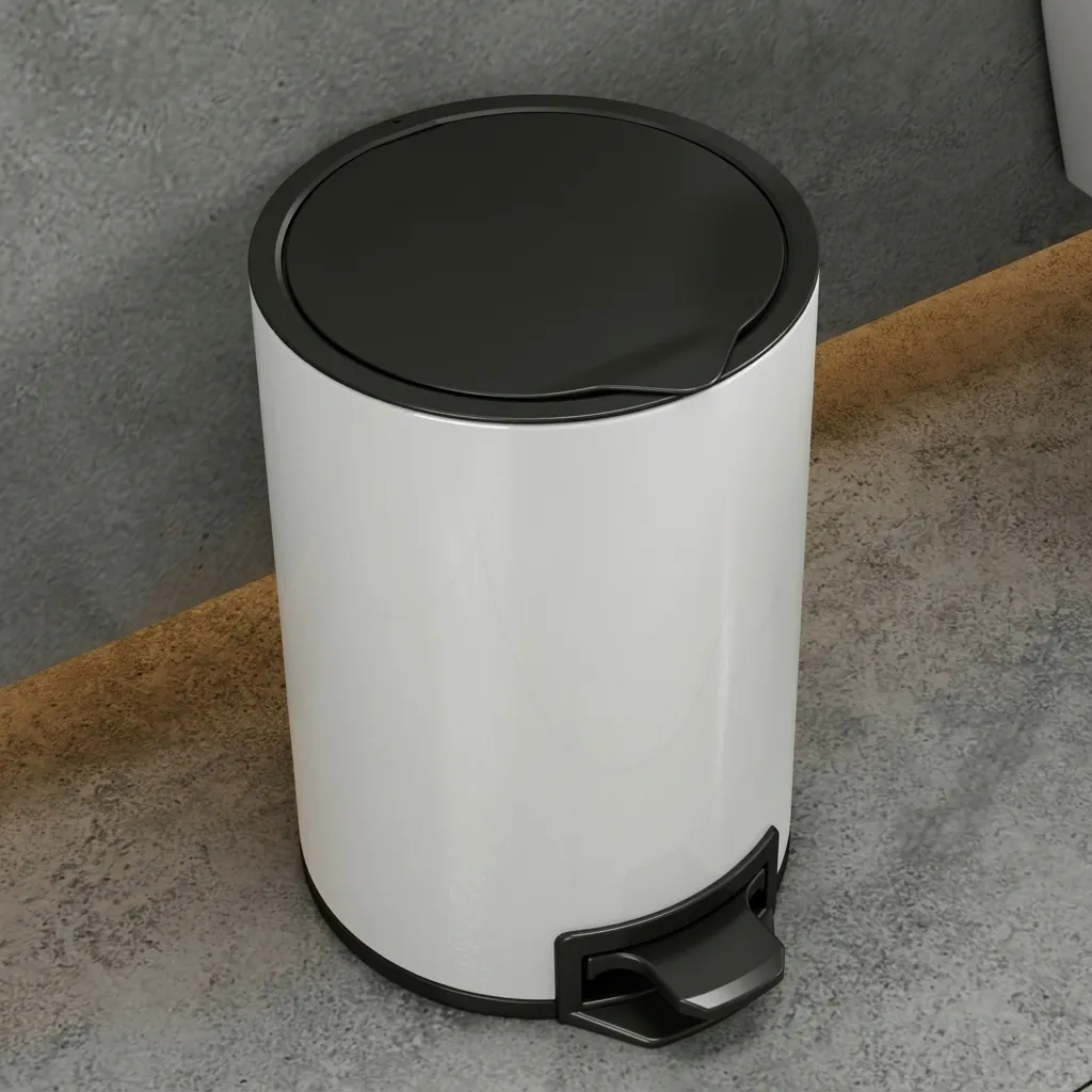 Stainless Steel Round Pedal Dustbin 5L with Non-Slip Base [1070] — DBN-1070 (image 4)