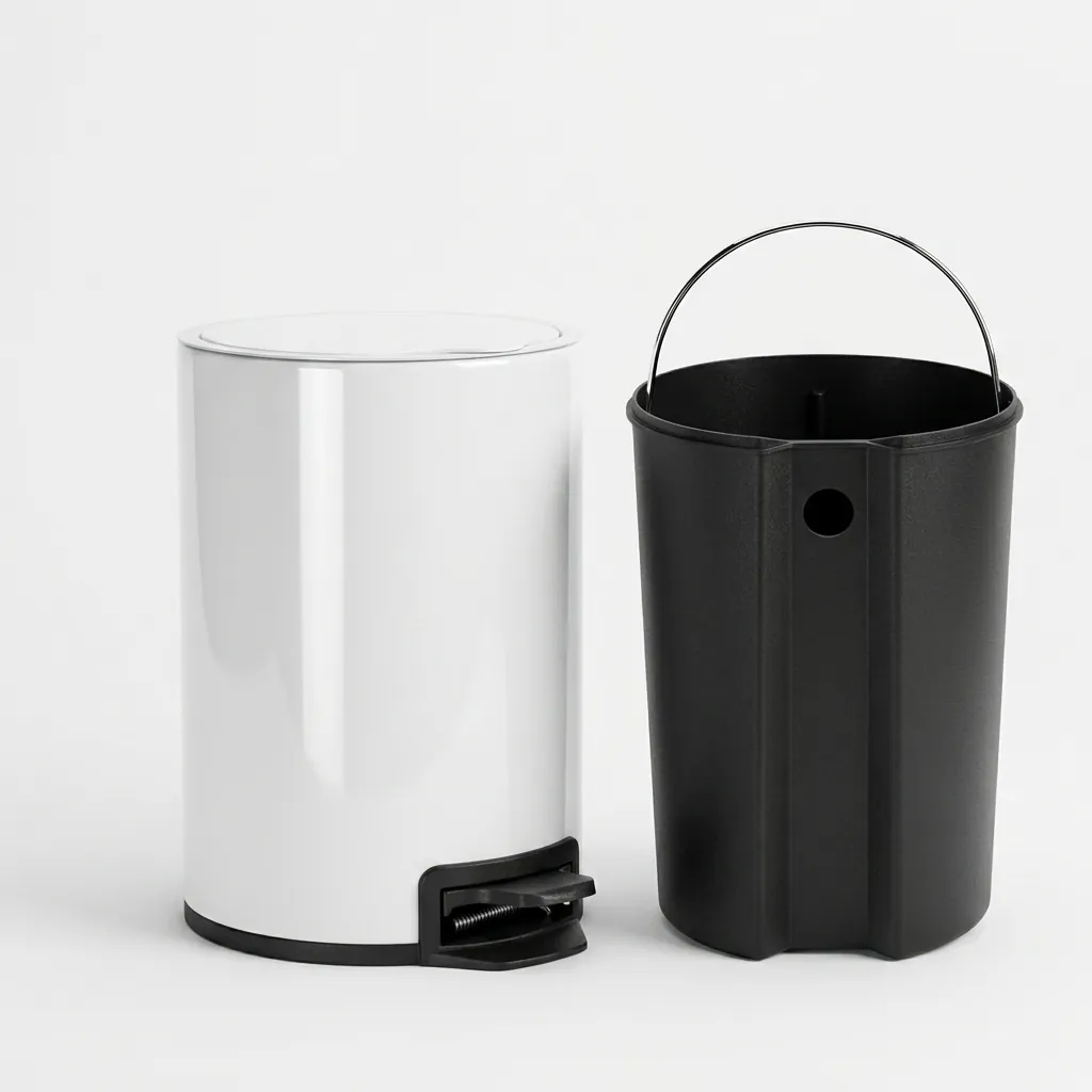 Stainless Steel Round Pedal Dustbin 5L with Non-Slip Base [1070] — DBN-1070 (image 6)