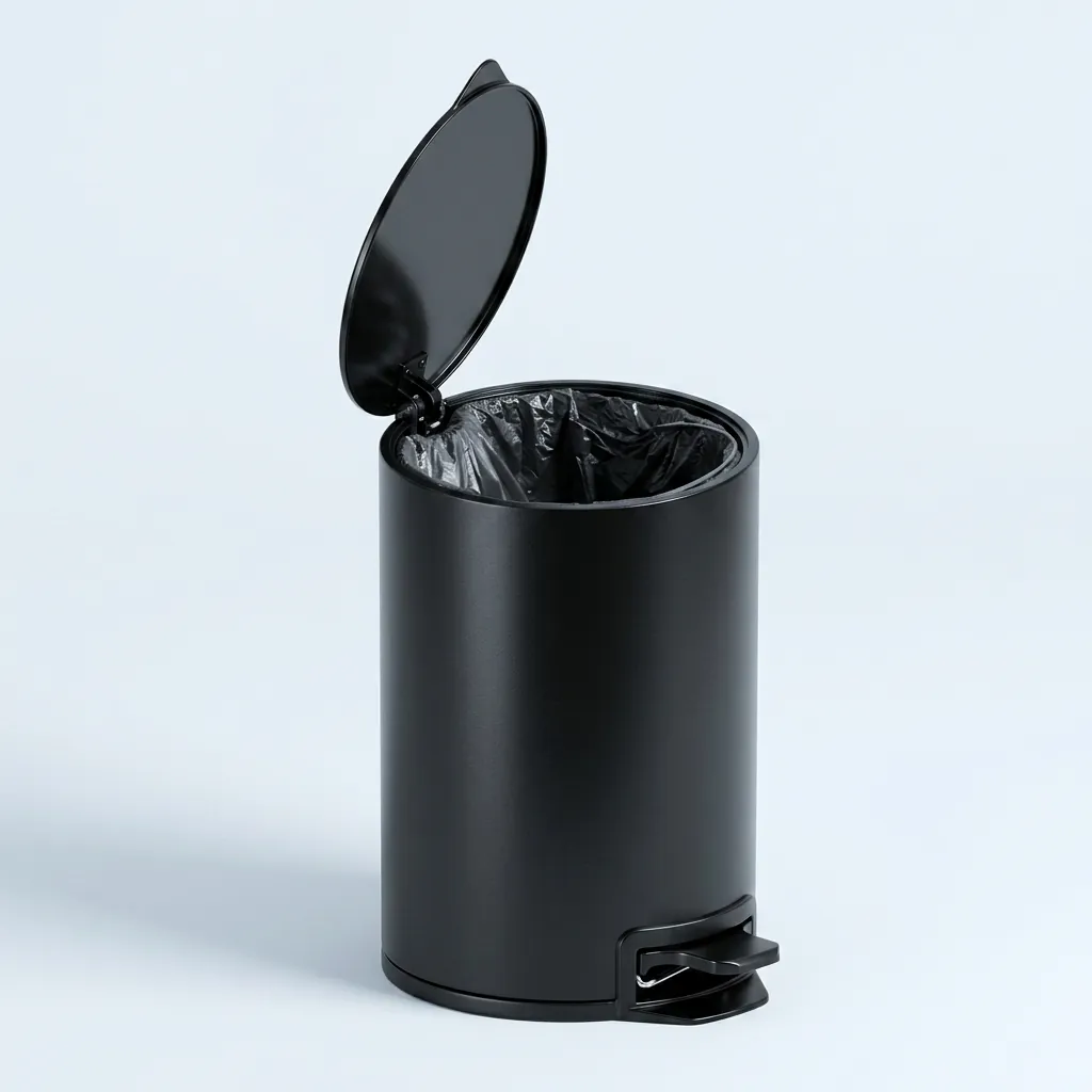 Stainless Steel Round Pedal Dustbin 5L with Non-Slip Base [1071] — DBN-1071 (image 3)
